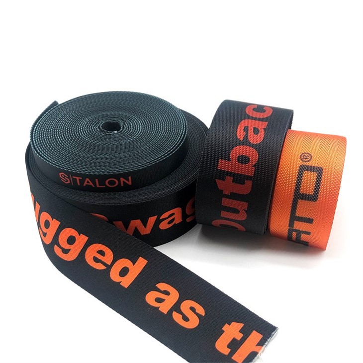 Custom Printed logo webbing